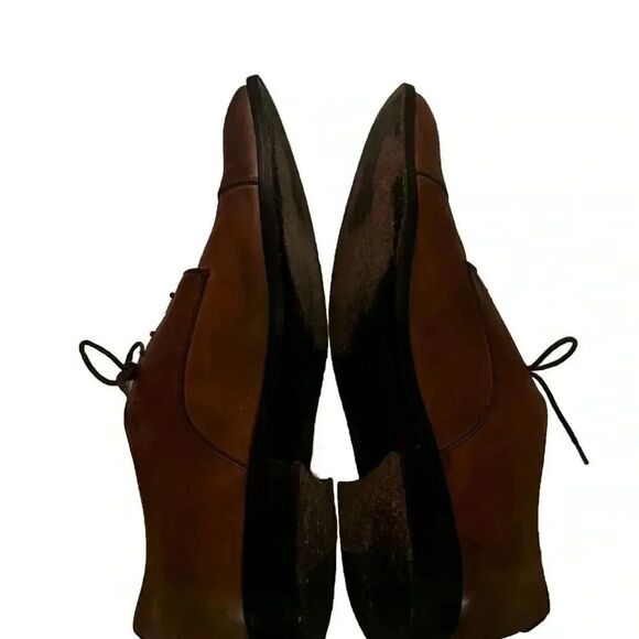 Massimo Matteo Italian Cap Toe Oxford  Brown Leather Shoes Men's Size 9.5M - Picture 7 of 8